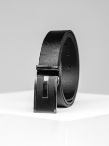 Uomo Cintura in pelle Nero Bolf C008