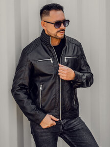 Uomo Giacca in pelle Nero Bolf 11Z8150