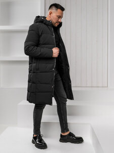 Uomo Giacca invernale trapuntata lunga Nero Bolf 31M5009A1