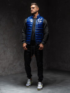 Uomo Gilet trapuntato Blu Bolf R0109AA1