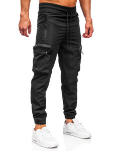 Uomo Joggers cargo Nero Bolf HSS296