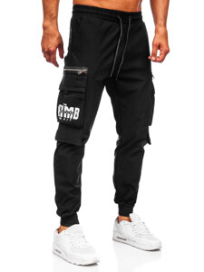 Uomo Joggers cargo Nero Bolf K12