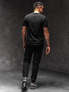 Uomo Joggers cargo in denim Nero Bolf 8165A1