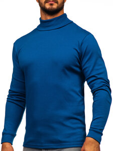 Uomo Maglione a collo alto basic Blu scuro Bolf 535