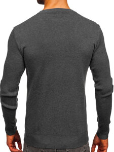 Uomo Maglione con scollo a V Grafite Bolf H2405