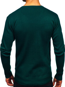 Uomo Maglione con scollo a V Verde Bolf S8725