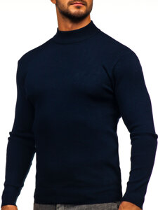 Uomo Maglione dolcevita basic Blu scuro Bolf H2402