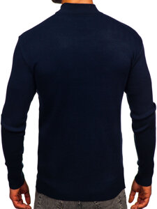 Uomo Maglione dolcevita basic Blu scuro Bolf H2402