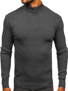 Uomo Maglione dolcevita basic Grafite Bolf H2402