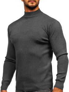 Uomo Maglione dolcevita basic Grafite Bolf H2402