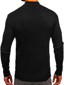 Uomo Maglione dolcevita basic Nero Bolf H2402