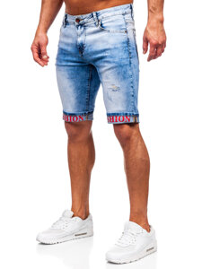 Uomo Pantaloncini in jeans Blu Bolf TF192