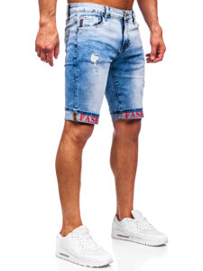 Uomo Pantaloncini in jeans Blu Bolf TF192