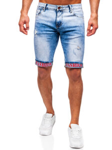 Uomo Pantaloncini in jeans Blu Bolf TF192