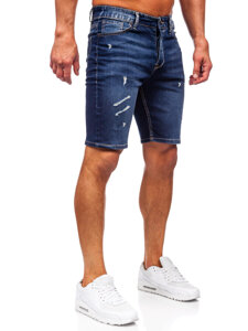 Uomo Pantaloncini in jeans Blu scuro Bolf 0438