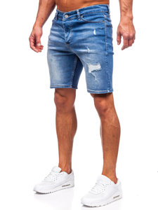 Uomo Pantaloncini in jeans Blu scuro Bolf 0458