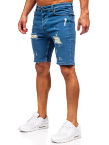 Uomo Pantaloncini in jeans Blu scuro Bolf 0736