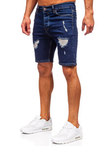 Uomo Pantaloncini in jeans Blu scuro Bolf 0766