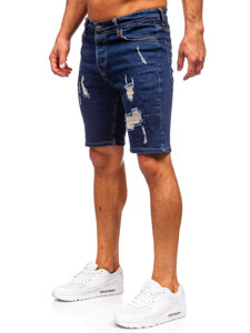 Uomo Pantaloncini in jeans Blu scuro Bolf 0785