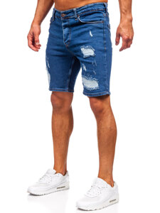 Uomo Pantaloncini in jeans Blu scuro Bolf 0790