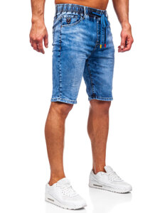 Uomo Pantaloncini in jeans Blu scuro Bolf TF183