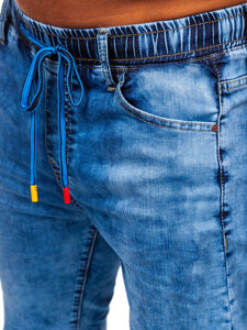 Uomo Pantaloncini in jeans Blu scuro Bolf TF183