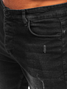 Uomo Pantaloncini in jeans Nero Bolf 0490