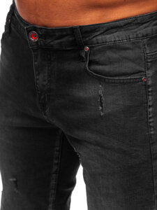 Uomo Pantaloncini in jeans Nero Bolf TF194