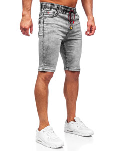 Uomo Pantaloncini in jeans grigio Bolf TF181