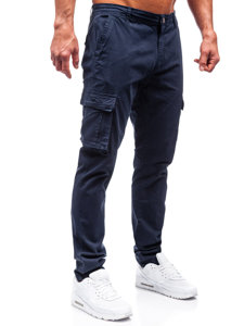 Uomo Pantaloni cargo Blu scuro Bolf J700