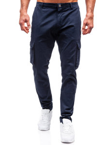 Uomo Pantaloni cargo Blu scuro Bolf J700