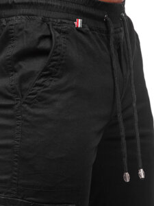 Uomo Pantaloni cargo jogger Nero Bolf MP0201N