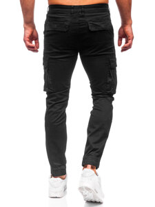 Uomo Pantaloni cargo jogger Nero Bolf MP0202N