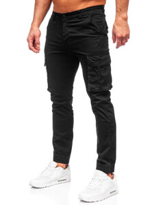 Uomo Pantaloni cargo jogger Nero Bolf MP0202N