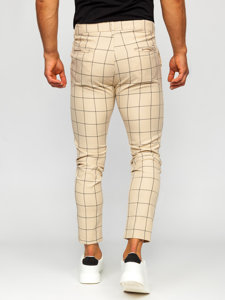 Uomo Pantaloni chino a quadri Beige Bolf 0037