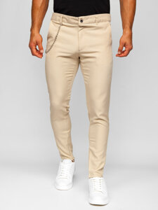 Uomo Pantaloni chino in tessuto Beige Bolf 0059