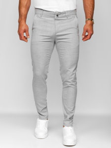 Uomo Pantaloni chino in tessuto Grigio Bolf 0041