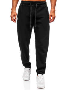 Uomo Pantaloni da jogging spessi Nero Bolf MS002