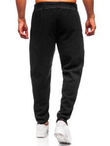 Uomo Pantaloni da jogging spessi Nero Bolf MS002