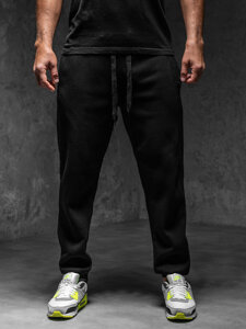 Uomo Pantaloni da jogging spessi Nero Bolf MS002A1