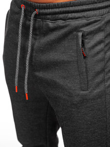 Uomo Pantaloni di tuta caldi Nero Bolf Q1081