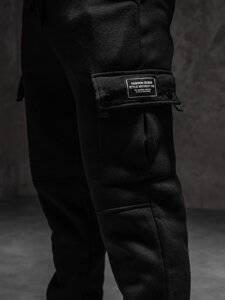 Uomo Pantaloni di tuta tipo cargo nero Bolf JX325B