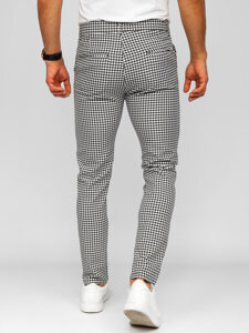 Uomo Pantaloni eleganti a quadri Nero Bolf 184143