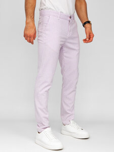 Uomo Pantaloni eleganti a quadri Viola Bolf 184143