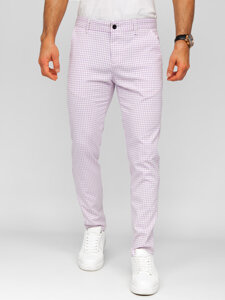 Uomo Pantaloni eleganti a quadri Viola Bolf 184143