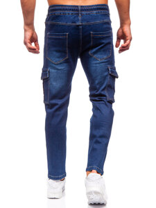 Uomo Pantaloni in jeans cargo blu scuro Bolf 8135