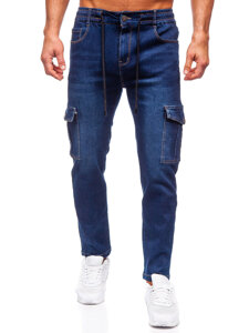 Uomo Pantaloni in jeans cargo blu scuro Bolf 8135