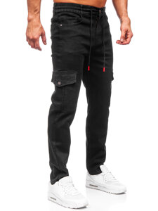 Uomo Pantaloni in jeans cargo nero Bolf 9503