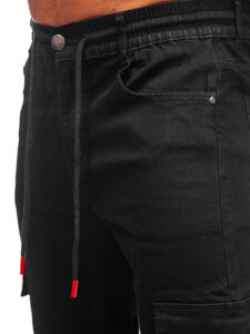 Uomo Pantaloni in jeans cargo nero Bolf 9503