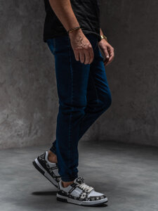 Uomo Pantaloni in jeans jogger Blu scuro Bolf 8168A1